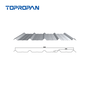 Panel metálico de pared perfilado de color YX25-210-840