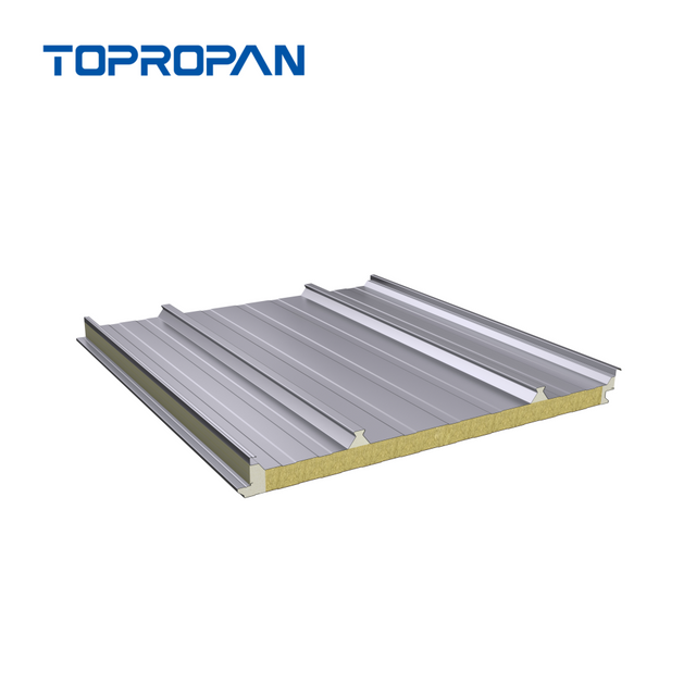 Venta al por mayor Panel sándwich de techo solar de lana de roca