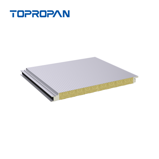Panel sándwich de pared de lana de roca