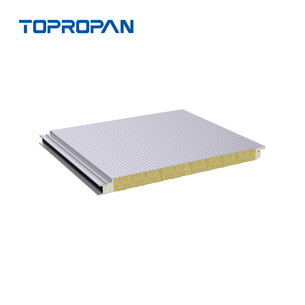 Panel sándwich de pared de lana de roca