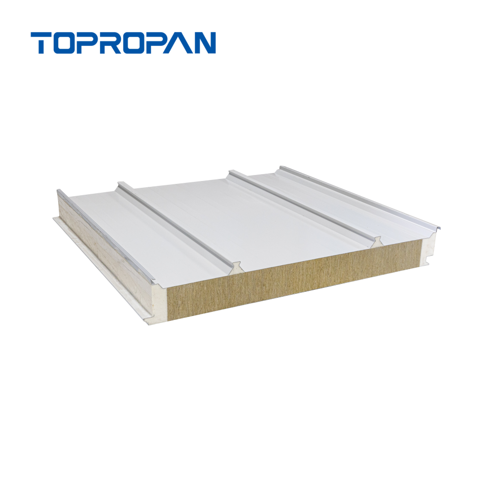 Venta al por mayor Panel sándwich de techo solar de lana de roca